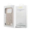Guess PU bőr 4G Triangle Logo Gold Frame MagSafe tok iPhone 17 Pro Max készülékhez rózsaszín