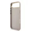 Guess PU bőr 4G Metal Logo Gold Frame MagSafe tok iPhone 17 Air készülékhez rózsaszín