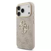 Guess PU bőr 4G Metal Logo Gold Frame MagSafe tok iPhone 17 Pro készülékhez rózsaszín
