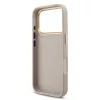 Guess PU bőr 4G Metal Logo Gold Frame MagSafe tok iPhone 17 Pro készülékhez rózsaszín