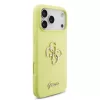 Guess Liquid Silicone 4G Metal Logo tok iPhone 17 Pro Max készülékhez sárga