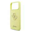 Guess Liquid Silicone 4G Metal Logo tok iPhone 17 Pro Max készülékhez sárga