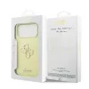 Guess Liquid Silicone 4G Metal Logo tok iPhone 17 Pro Max készülékhez sárga