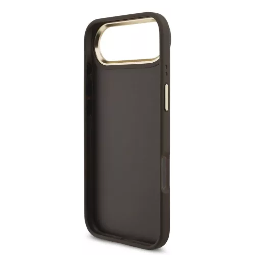 Guess PU Leather 4G Metal Logo Gold Frame MagSafe tok iPhone 17 Air készülékhez barna