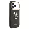Guess PU bőr 4G Metal Logo Gold Frame MagSafe tok iPhone 17 Pro készülékhez fekete