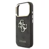 Guess PU bőr 4G Metal Logo Gold Frame MagSafe tok iPhone 17 Pro készülékhez fekete