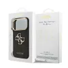 Guess PU bőr 4G Metal Logo Gold Frame MagSafe tok iPhone 17 Pro készülékhez fekete