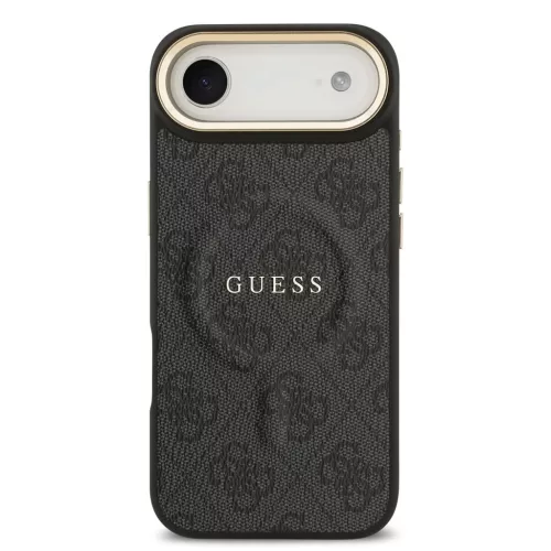 Guess PU Leather 4G Gold Frame MagSafe tok iPhone 17 Air készülékhez fekete