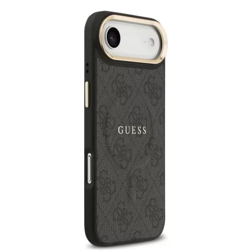 Guess PU Leather 4G Gold Frame MagSafe tok iPhone 17 Air készülékhez fekete