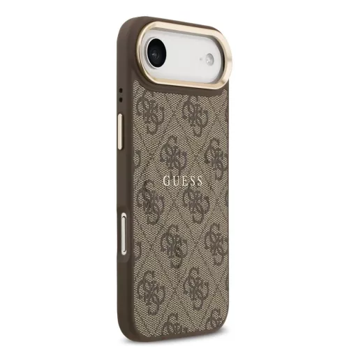 Guess PU bőr 4G Gold Frame MagSafe tok iPhone 17 Air készülékhez barna