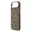 Guess PU bőr 4G Gold Frame MagSafe tok iPhone 17 Air készülékhez barna