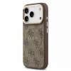 Guess PU Leather 4G Gold Frame MagSafe tok iPhone 17 Pro készülékhez barna