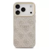 Guess PU Leather 4G Gold Frame MagSafe tok az iPhone 17 Pro készülékhez, rózsaszín