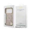 Guess PU Leather 4G Gold Frame MagSafe tok az iPhone 17 Pro készülékhez, rózsaszín