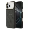 Guess PU Leather 4G Gold Frame MagSafe tok iPhone 17 Pro Max készülékhez fekete