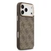 Guess PU Leather 4G Gold Frame MagSafe tok iPhone 17 Pro Max készülékhez barna