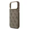 Guess PU Leather 4G Gold Frame MagSafe tok iPhone 17 Pro Max készülékhez barna