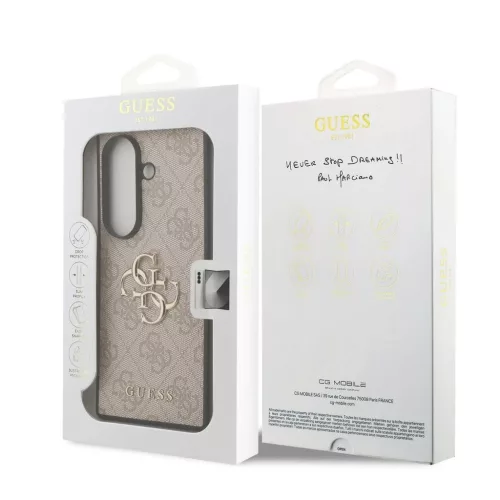 Guess PU 4G Metal Logo tok Samsung Galaxy Z Fold 7 készülékhez rózsaszín
