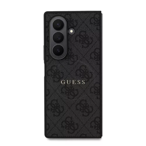 Guess PU Leather 4G Colored Ring Magnetic tok Samsung Galaxy Z Fold 7 készülékhez fekete