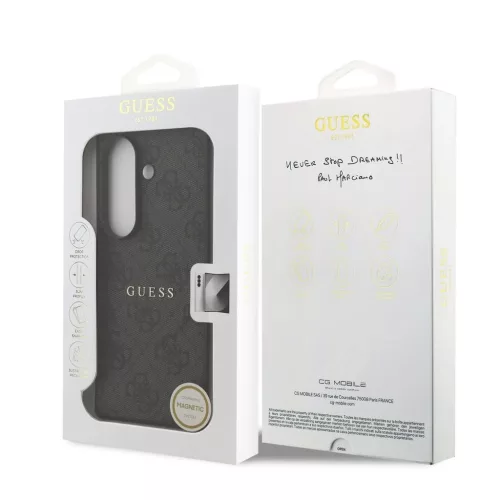 Guess PU Leather 4G Colored Ring Magnetic tok Samsung Galaxy Z Fold 7 készülékhez fekete