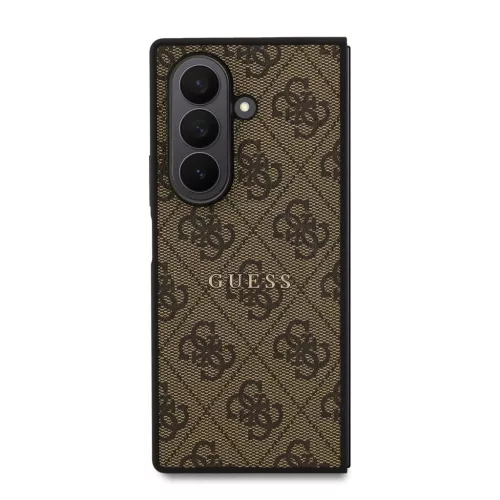 Guess PU Leather 4G Colored Ring Magnetic tok Samsung Galaxy Z Fold 7 készülékhez barna