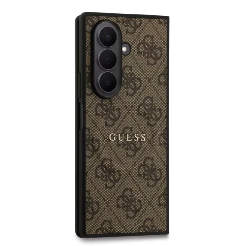 Guess PU Leather 4G Colored Ring Magnetic tok Samsung Galaxy Z Fold 7 készülékhez barna