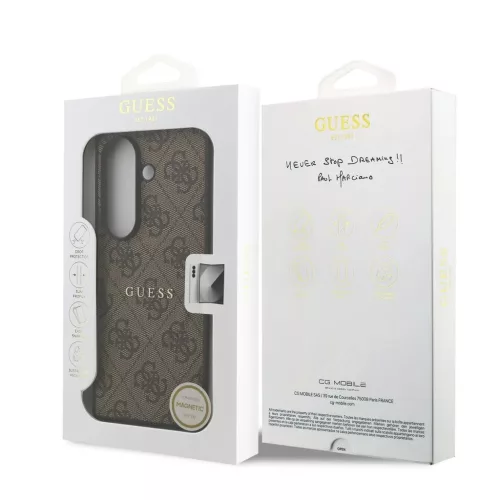 Guess PU Leather 4G Colored Ring Magnetic tok Samsung Galaxy Z Fold 7 készülékhez barna