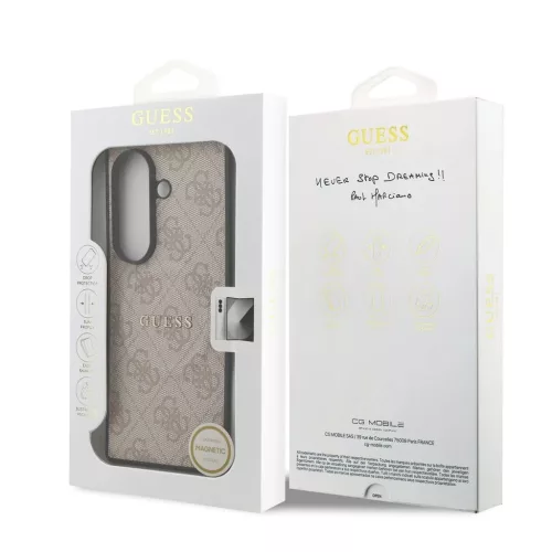 Guess PU Leather 4G Colored Ring Magnetic tok Samsung Galaxy Z Fold 7 készülékhez rózsaszín