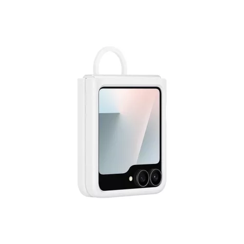 EF-PF741TWE Samsung szilikon tok gyűrűvel Galaxy Z Flip 6/7 FE készülékhez fehér
