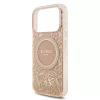 Guess IML Flowers Allover Strap MagSafe tok iPhone 17 Pro készülékhez rózsaszín