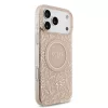 Guess IML Flowers Allover Strap MagSafe tok iPhone 17 Pro Max készülékhez rózsaszín