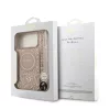 Guess IML Flowers Allover Strap MagSafe tok iPhone 17 Pro Max készülékhez rózsaszín
