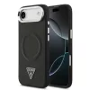 Guess PU Leather Triangle Logo MagSafe tok iPhone 17 Air készülékhez fekete
