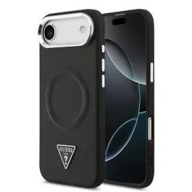   Guess PU Leather Triangle Logo MagSafe tok iPhone 17 Air készülékhez fekete