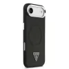 Guess PU Leather Triangle Logo MagSafe tok iPhone 17 Air készülékhez fekete