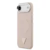 Guess PU bőr Triangle Logo MagSafe tok iPhone 17 Air készülékhez rózsaszín