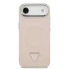 Guess PU bőr Triangle Logo MagSafe tok iPhone 17 Air készülékhez rózsaszín