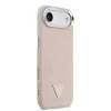 Guess PU bőr Triangle Logo MagSafe tok iPhone 17 Air készülékhez rózsaszín