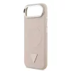 Guess PU bőr Triangle Logo MagSafe tok iPhone 17 Air készülékhez rózsaszín
