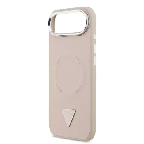 Guess PU bőr Triangle Logo MagSafe tok iPhone 17 Air készülékhez rózsaszín