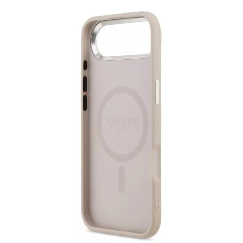 Guess PU bőr Triangle Logo MagSafe tok iPhone 17 Air készülékhez rózsaszín