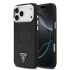 Guess PU Leather Triangle Logo MagSafe tok iPhone 17 Pro készülékhez fekete