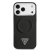 Guess PU Leather Triangle Logo MagSafe tok iPhone 17 Pro készülékhez fekete