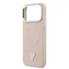 Guess PU bőr Triangle Logo MagSafe tok iPhone 17 Pro készülékhez rózsaszín
