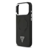 Guess PU bőr Triangle Logo MagSafe tok iPhone 17 Pro Max készülékhez fekete