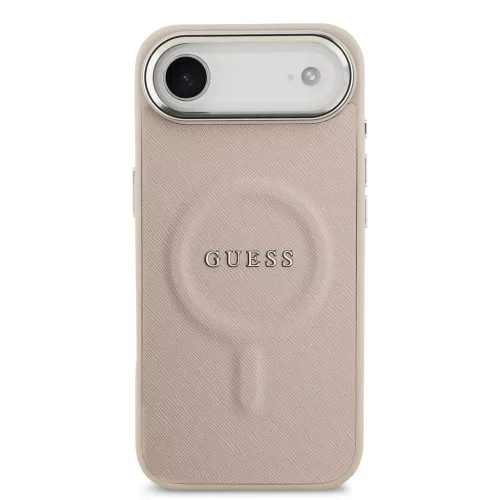 Guess PU Saffiano MagSafe tok iPhone 17 Air készülékhez rózsaszín