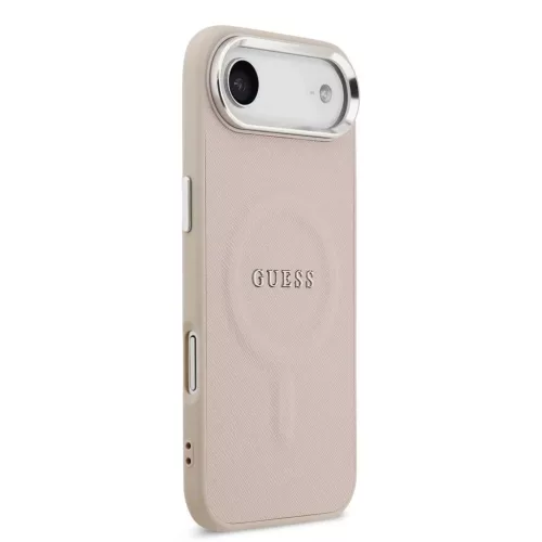 Guess PU Saffiano MagSafe tok iPhone 17 Air készülékhez rózsaszín