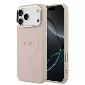   Guess PU Saffiano MagSafe tok iPhone 17 Pro készülékhez rózsaszín