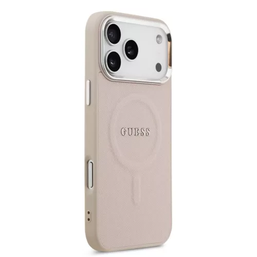 Guess PU Saffiano MagSafe tok iPhone 17 Pro készülékhez rózsaszín