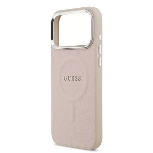Guess PU Saffiano MagSafe tok iPhone 17 Pro készülékhez rózsaszín